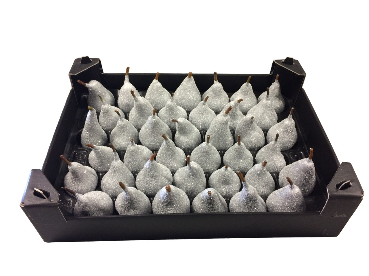 Glitter Peer Zilver in tray